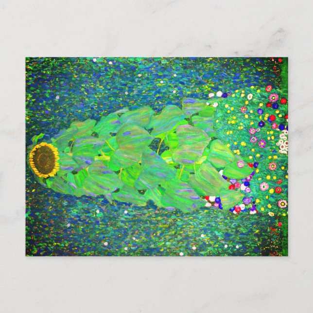Cartão Postal Gustav Klimt Sunflower (Frente)