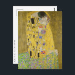 Cartão Postal Gustav Klimt - The Biss<br><div class="desc">Kuss Beijo/Der - Gustav Klimt em 1907-1908</div>