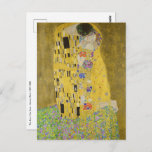 Cartão Postal Gustav Klimt - The Biss<br><div class="desc">Kuss Beijo/Der - Gustav Klimt em 1907-1908</div>