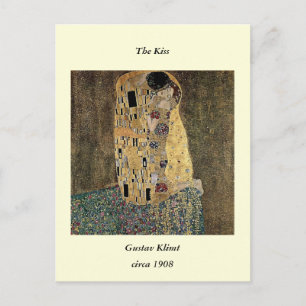 Cartão Postal Gustav Klimt's The Kiss (cerca de 1908)