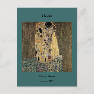 Cartão Postal Gustav Klimt's The Kiss (cerca de 1908)