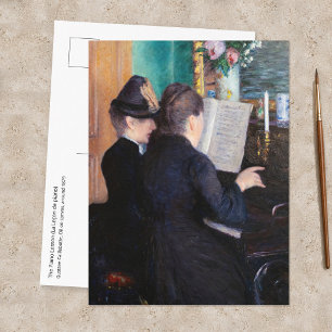Cartão Postal Gustave Caillebotte - A Lição de Piano