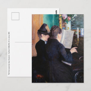 Cartão Postal Gustave Caillebotte - A Lição de Piano