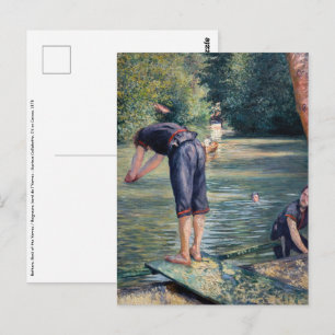 Cartão Postal Gustave Caillebotte - Banhistas, Margem do Yerres
