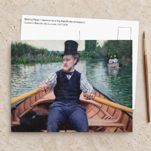 Cartão Postal Gustave Caillebotte - Festa de Barco