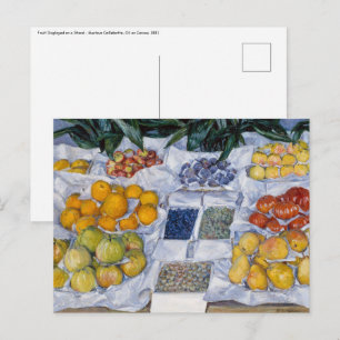 Cartão Postal Gustave Caillebotte - Frutas Expostas em uma Banca