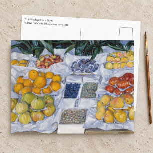 Cartão Postal Gustave Caillebotte - Frutas Expostas em uma Banca