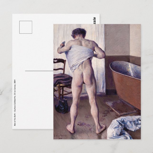 Cartão Postal Gustave Caillebotte - Homem no seu Banho (Frente/Verso)