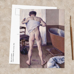 Cartão Postal Gustave Caillebotte - Homem no seu Banho
