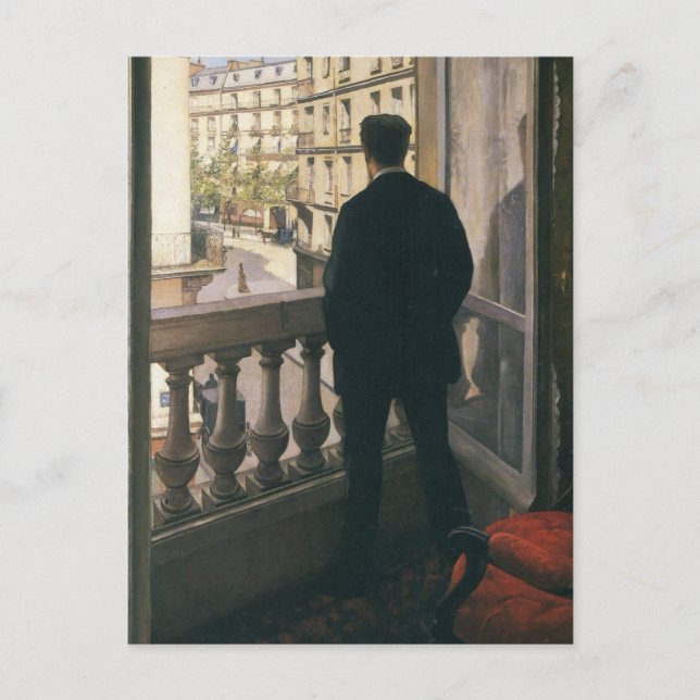 Cartão Postal GUSTAVE CAILLEBOTTE - Man at the window 1875 (Frente)