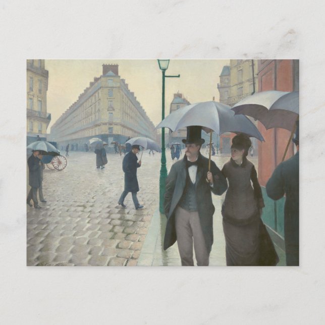 Cartão Postal Gustave Caillebotte - Paris Street; Rainy Day (Frente)