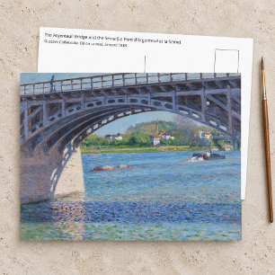 Cartão Postal Gustave Caillebotte - Ponte em Argenteuil & Sena