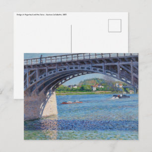 Cartão Postal Gustave Caillebotte - Ponte em Argenteuil & Sena