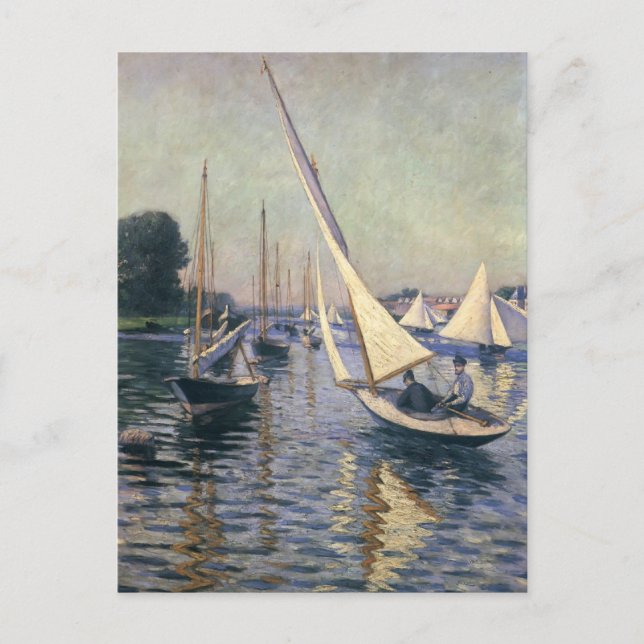 Cartão Postal Gustave Caillebotte - Regatta em Argenteuil (Frente)