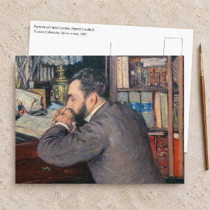 Cartão Postal Gustave Caillebotte - Retrato de Henri Cordier