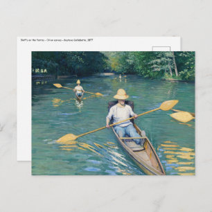 Cartão Postal Gustave Caillebotte - Skiffs nos Yerres