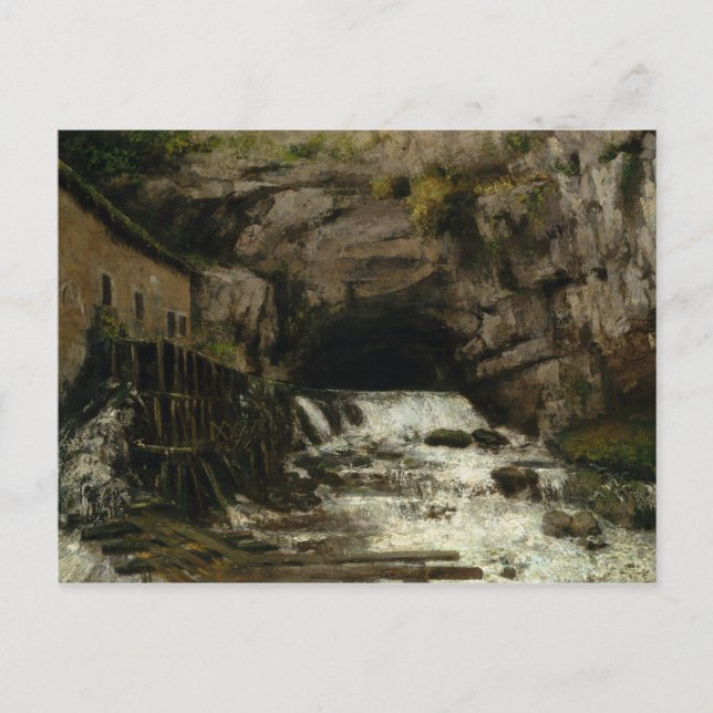 Cartão Postal Gustave Courbet - A fonte do Loue (Frente)