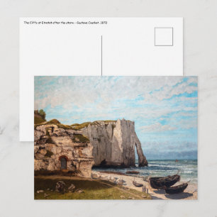 Cartão Postal Gustave Courbet - Cliff no Etretat após a tempest