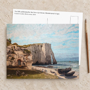 Cartão Postal Gustave Courbet - Falésias em Etretat após tempest