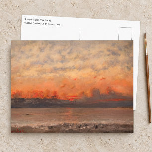 Cartão Postal Gustave Courbet - Pôr do sol