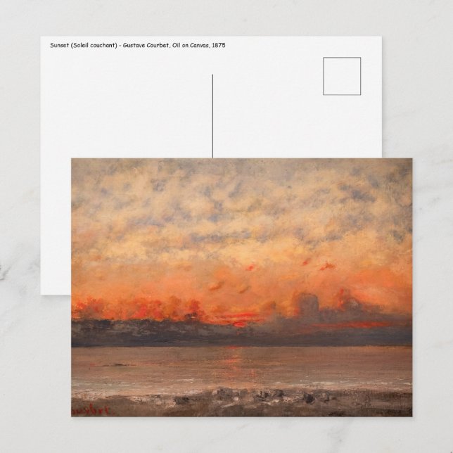 Cartão Postal Gustave Courbet - Sunset (Frente/Verso)