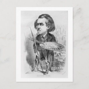 Cartão Postal Gustave Dore (1832-83), caricatura de Le Boulev