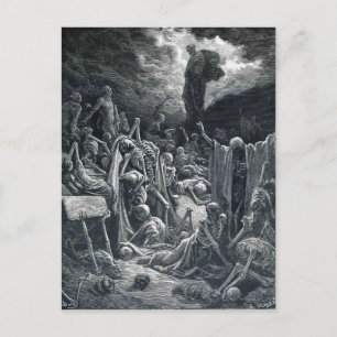 Cartão Postal Gustave Dore: A Visão do Vale dos Ossos Secos