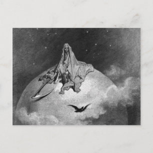 Cartão Postal Gustave Dore - O Raven