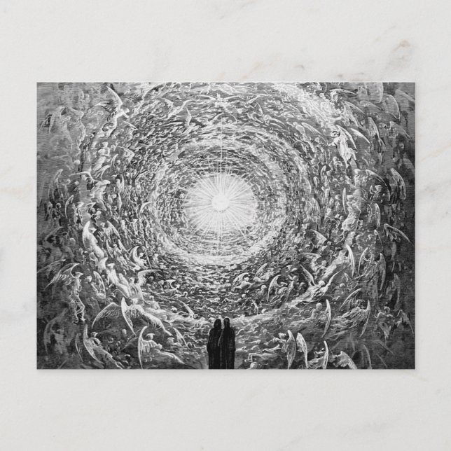 Cartão Postal Gustave Dore - ( The White Rose ) Vision Empyrean (Frente)