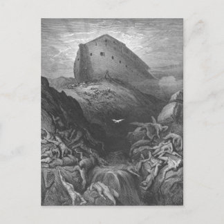 Cartão Postal Gustave Doré - Uma pomba é enviada da Arca