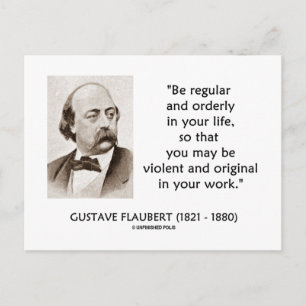 Cartão Postal Gustave Flaubert Violenta Original Em Seu Trabalho