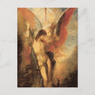 Cartão Postal Gustave Moreau - Santo Sebastian e Angel GC