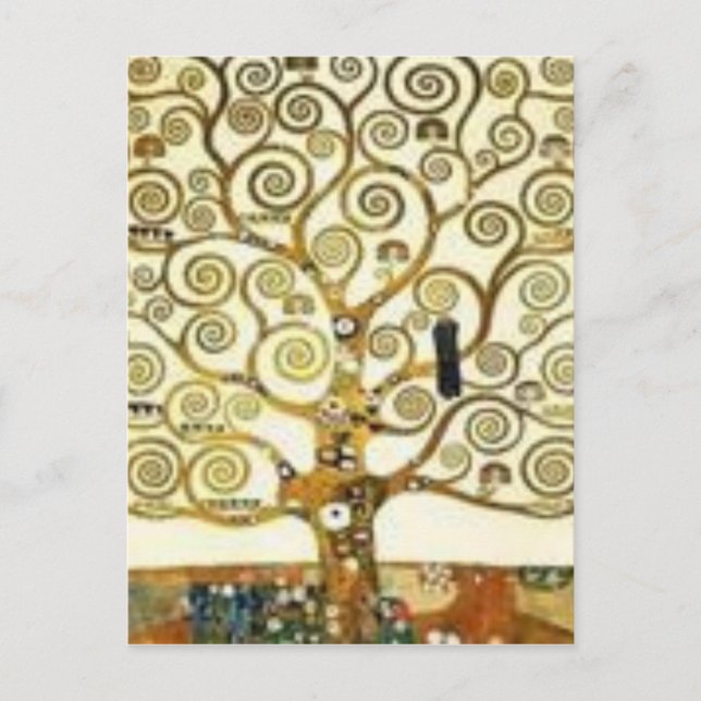 Cartão Postal Gustavo Klimt - a árvore da pintura da vida (Frente)