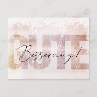 Cartão Postal *Gute Besserung* Spruch Karte Blass