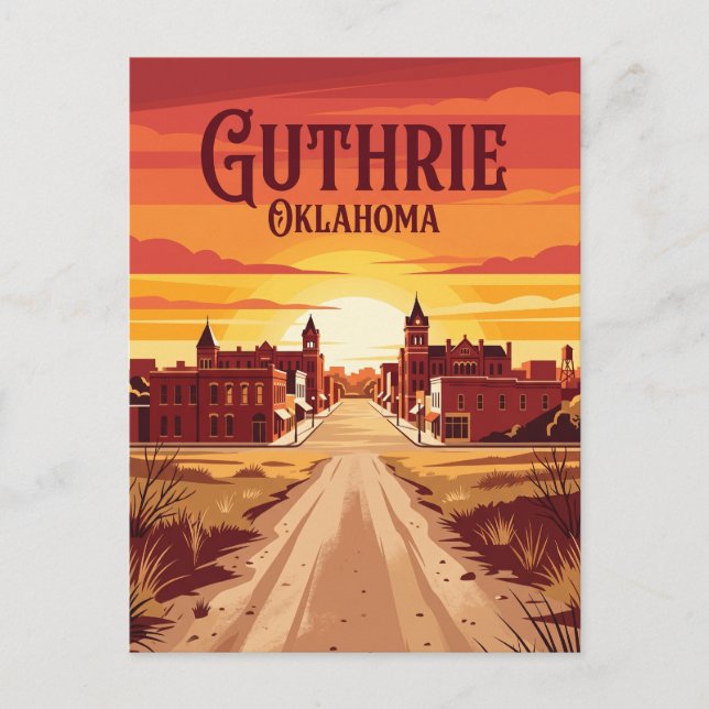 Cartão Postal Guthrie EUA (Frente)