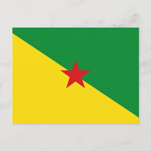 Cartão Postal Guyane Flag GF (Frente)
