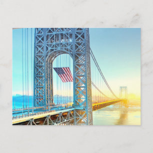Cartão Postal GWB conectando Fort Lee NJ e Manhattan NYPlus