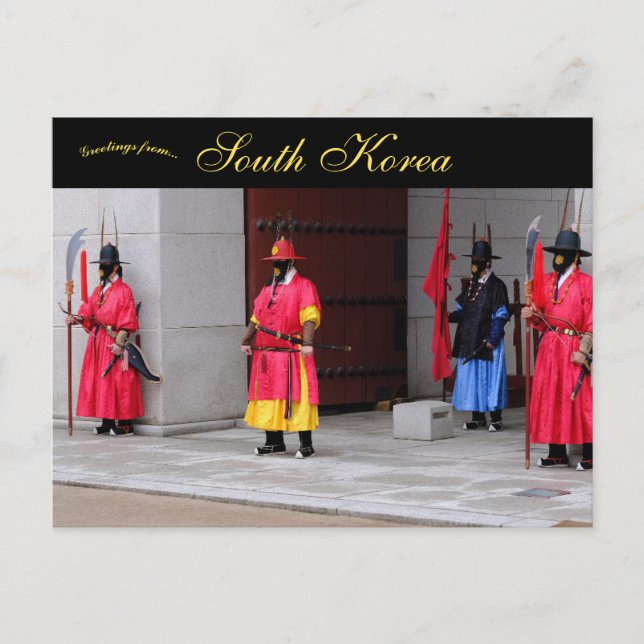 Cartão Postal Gyeongbokgung Palace Security Seoul South Korea (Frente)