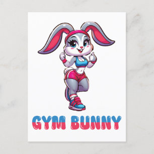 Cartão Postal Gym Bunny