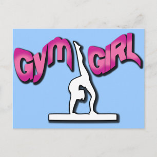 Cartão Postal Gym Girl Roupa