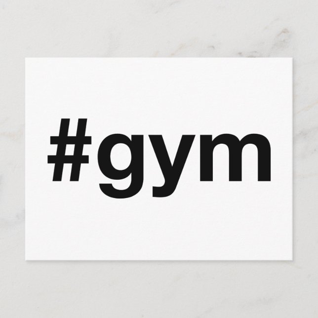 Cartão Postal GYM Hashtag (Frente)
