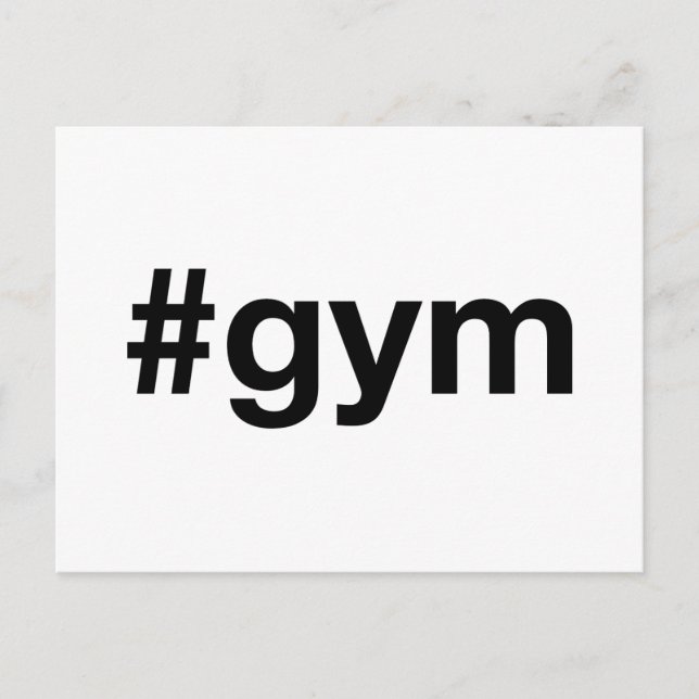 Cartão Postal GYM Hashtag (Frente)