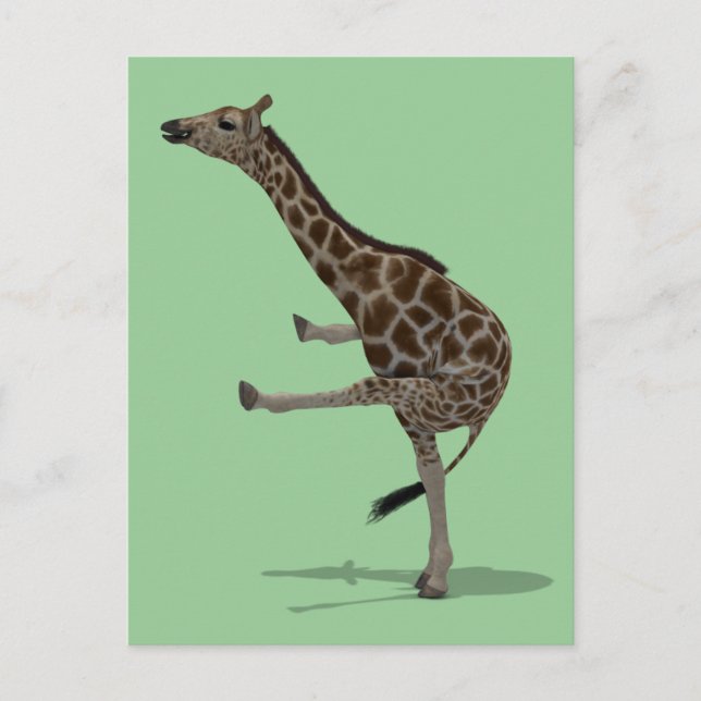 Cartão Postal Gymnast Giraffe (Frente)