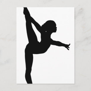 Cartão Postal Gymnast Silhouette