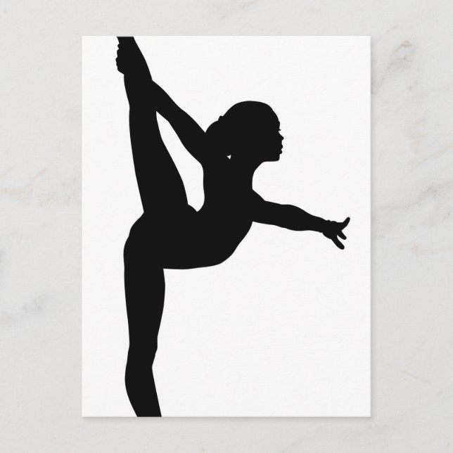 Cartão Postal Gymnast Silhouette (Frente)