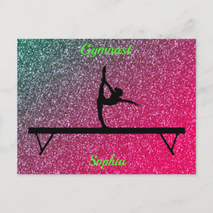 Cartão Postal Gymnastics Beam Watermelon Sparkle