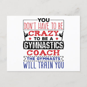 Cartão Postal Gymnastics Coach Engraçado Apreciação Engraçada Pr