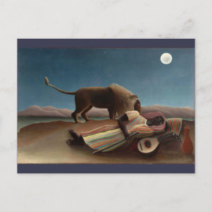 Cartão Postal Gypsy adormecido por Rousseau
