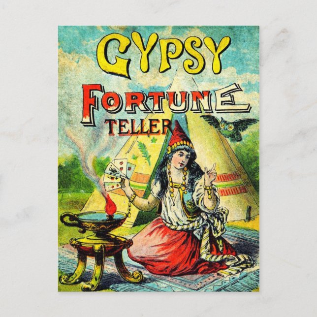 Cartão Postal Gypsy Fortune Teller (Frente)