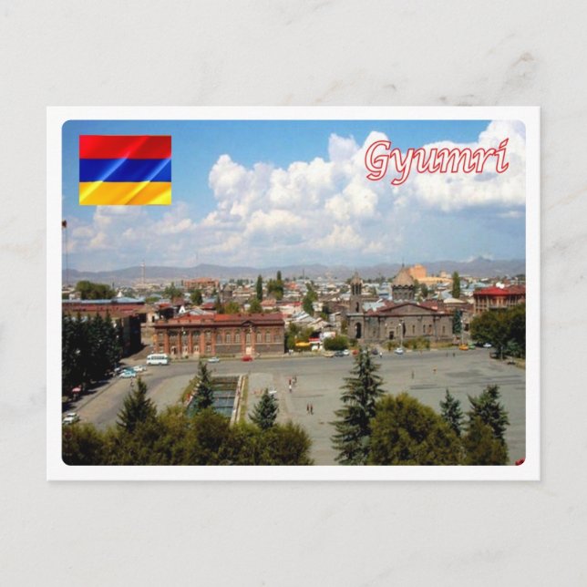 Cartão Postal Gyumri - Panorama - (Frente)